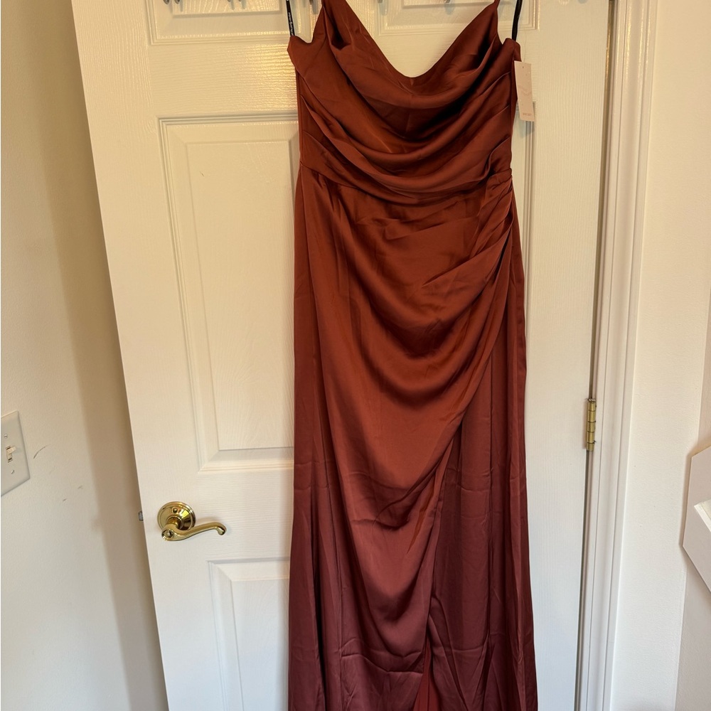 Birdy Grey Matte Satin Lydia Dress color Spice